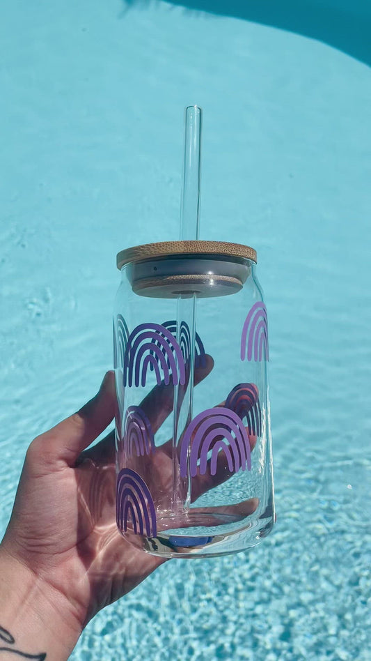 Rainbow Beer Can Glass Cup :)))